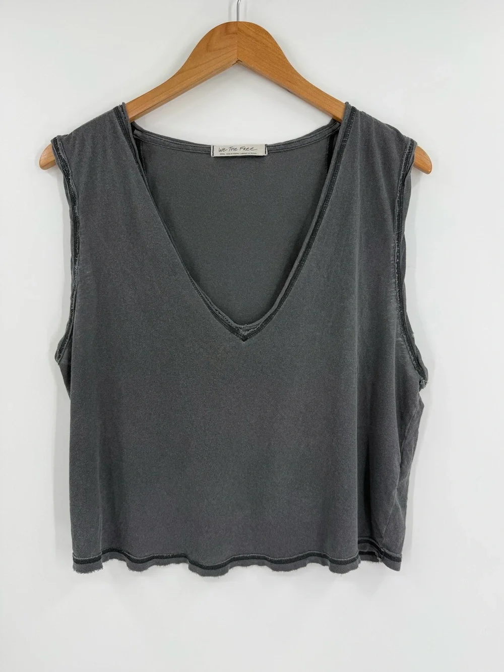Free People We The Free Dreamy Muscle Tank | Washed Gray | Small